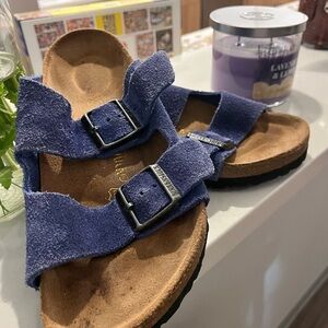Birkenstock Blue Sandals with Cork Footbed